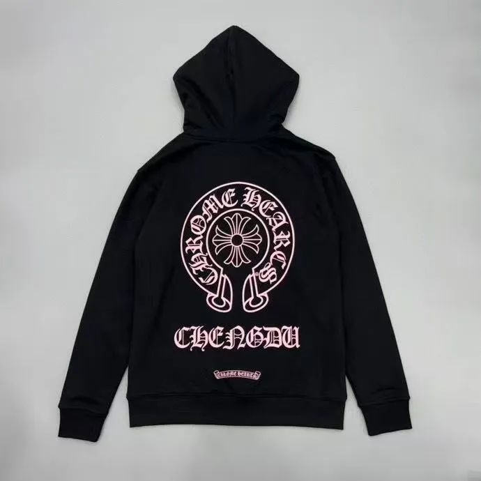 Q33—P230 -Chrome Hearts/Chrome Hearts printed zipper sweatshirt cardigan jacket -420 grams of high-density, high-quality wool, soft, delicate and skin-friendly, soft and silky to the touch, warm and skin-friendly -The hardware and zipper accessories are all customized and full of details -Colour: black -Size: S M L XL